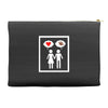 women thinking love Accessory Pouches