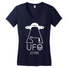 ufo zone 2 Women's V-Neck T-Shirt