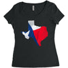 Eroded Texas Map With Flag Women's Triblend Scoop T-shirt