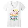caring for animals isn't what i do it's who i am Women's V-Neck T-Shirt
