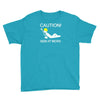 caution men at work Youth Tee