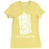 wibbly wobbly timey wimey talk whovian to me Ladies Fitted T-Shirt