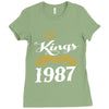 kings are born in 1987 Ladies Fitted T-Shirt