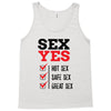 SEX YES HOT SEX SAFE SEX GREAT SEX Tank Top