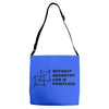 without geometry life is pointless funny math school science nerd geek Adjustable Strap Totes