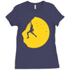 adrenaline addict rock climbing Ladies Fitted T-Shirt