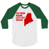 funny maine state 3/4 Sleeve Shirt