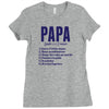 Papa Noun Definition Ladies Fitted T-Shirt
