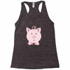 cute surprised pig pig Racerback Tank