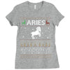 aries  christmas ugly sweater Ladies Fitted T-Shirt
