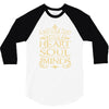 love the lord your god heart soul mind 3/4 Sleeve Shirt