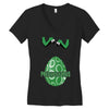 Preggosaurus Funny Women's V-Neck T-Shirt