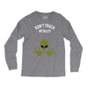 Alien Says Don't Touch My Belly Long Sleeve Shirts