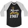 kings are born in 1987 3/4 Sleeve Shirt