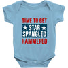 star spangled hammered Baby Onesie