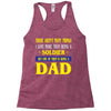 soldier dad Racerback Tank