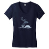 dolphin rider Women's V-Neck T-Shirt