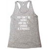 you can't be broke and ugly Racerback Tank