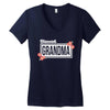blessed grandma with flower white color Women's V-Neck T-Shirt