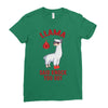 boxing llama Ladies Fitted T-Shirt