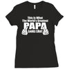 what world's greatest papa Ladies Fitted T-Shirt