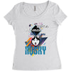 who loves husky Women's Triblend Scoop T-shirt