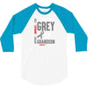 I Wear Grey For My Grandson (Brain Cancer Awareness) 3/4 Sleeve Shirt