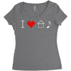 i love house music Women's Triblend Scoop T-shirt