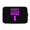 party location here Laptop sleeve