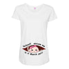 March Peeking Out Asian Baby Girl Maternity Scoop Neck T-shirt