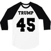 Trump 45 jersey number 3/4 Sleeve Shirt