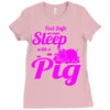 pig lover Ladies Fitted T-Shirt