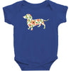 dachshund flower Baby Bodysuit