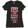 Keep Calm And Call Daryl Ladies Fitted T-Shirt