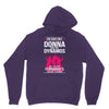 Donna And Dynamos White Letter Unisex Hoodie