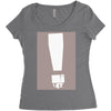 exclamation box Women's Triblend Scoop T-shirt