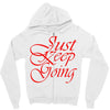 just keep going Zipper Hoodie