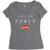 latina power with cute heart Women's Triblend Scoop T-shirt
