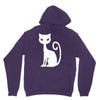 white cat funny Unisex Hoodie