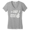 my dad rocks Women's V-Neck T-Shirt