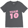team 10 light pink V-Neck Tee