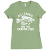 all i caught was this crappie fish Ladies Fitted T-Shirt
