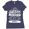 Queens Are Born In May Ladies Fitted T-Shirt