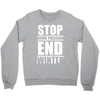 stop snow pression end winter funny Crewneck Sweatshirt