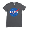 lies nasa logo Ladies Fitted T-Shirt