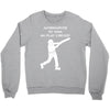 alternatives to war play cricket batting anti war stencil tour Crewneck Sweatshirt