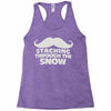 mustaching through snow Racerback Tank