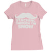 mustaching through snow Ladies Fitted T-Shirt