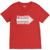 i'm with stupid V-Neck Tee