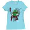 red oni ninja Ladies Fitted T-Shirt